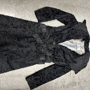 David 2 leather trench coat